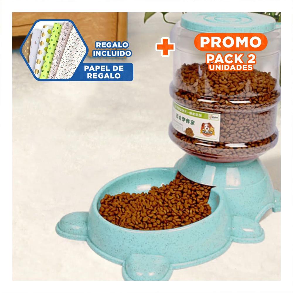 Pack2 Fuente Circular con Bidon Verde, Agua Limpia y Fresca Y+Papel Regalo
