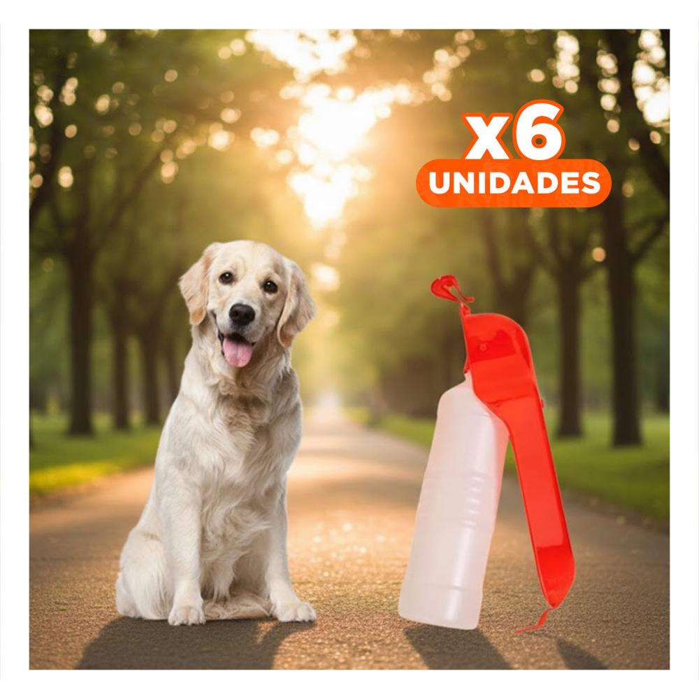 Pack6 Envase Compacto Rojo para Perro con Sistema Integrado y Facil Uso Y+Regalo Sticker