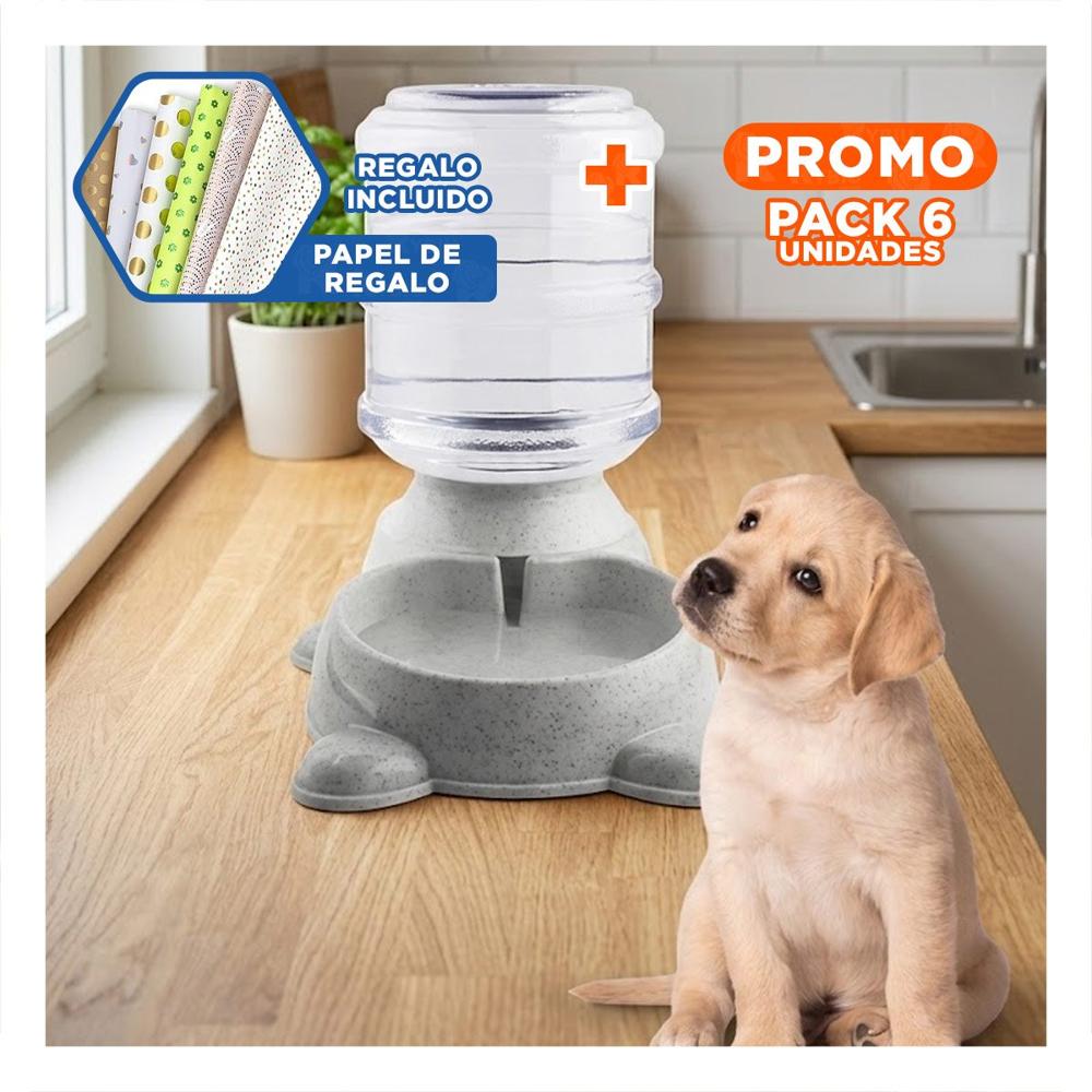 Pack6 Dispensador Practico para Perro Circular con Bidon de Plastico Plomo Y+Papel Regalo