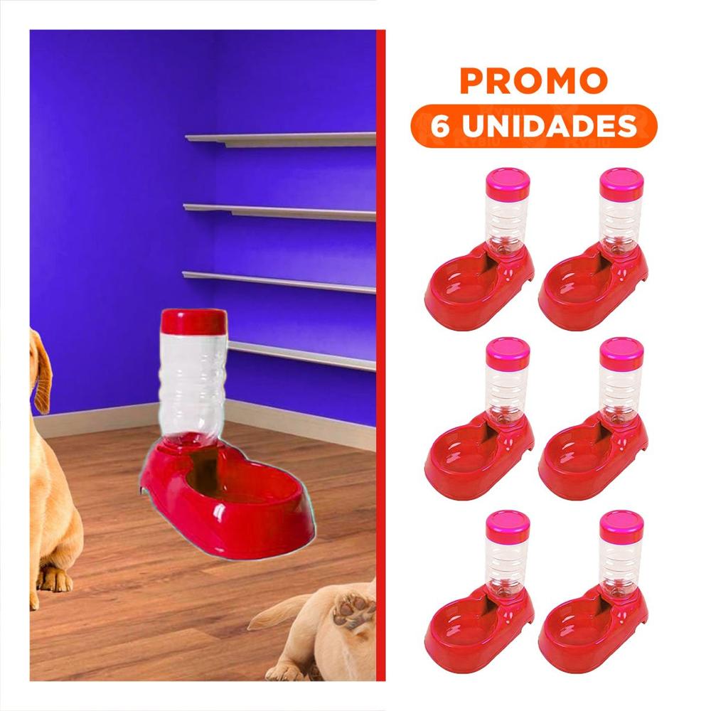 Pack6 Modulo de Agua Rojo para Mascota Seguro y Estable y Durable