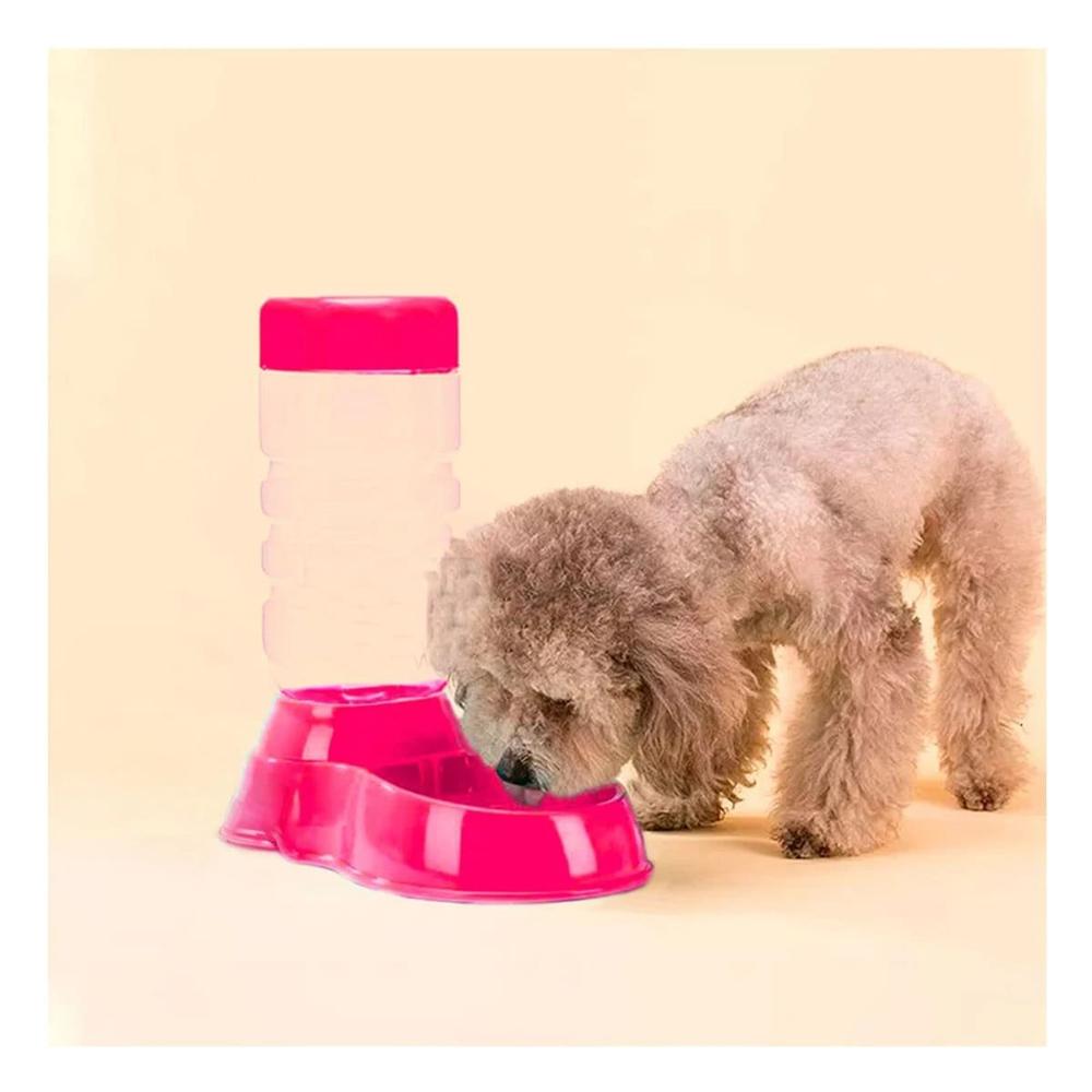 Bebedero Automatico Rosado para Mascota Practico y Resistente y Firme