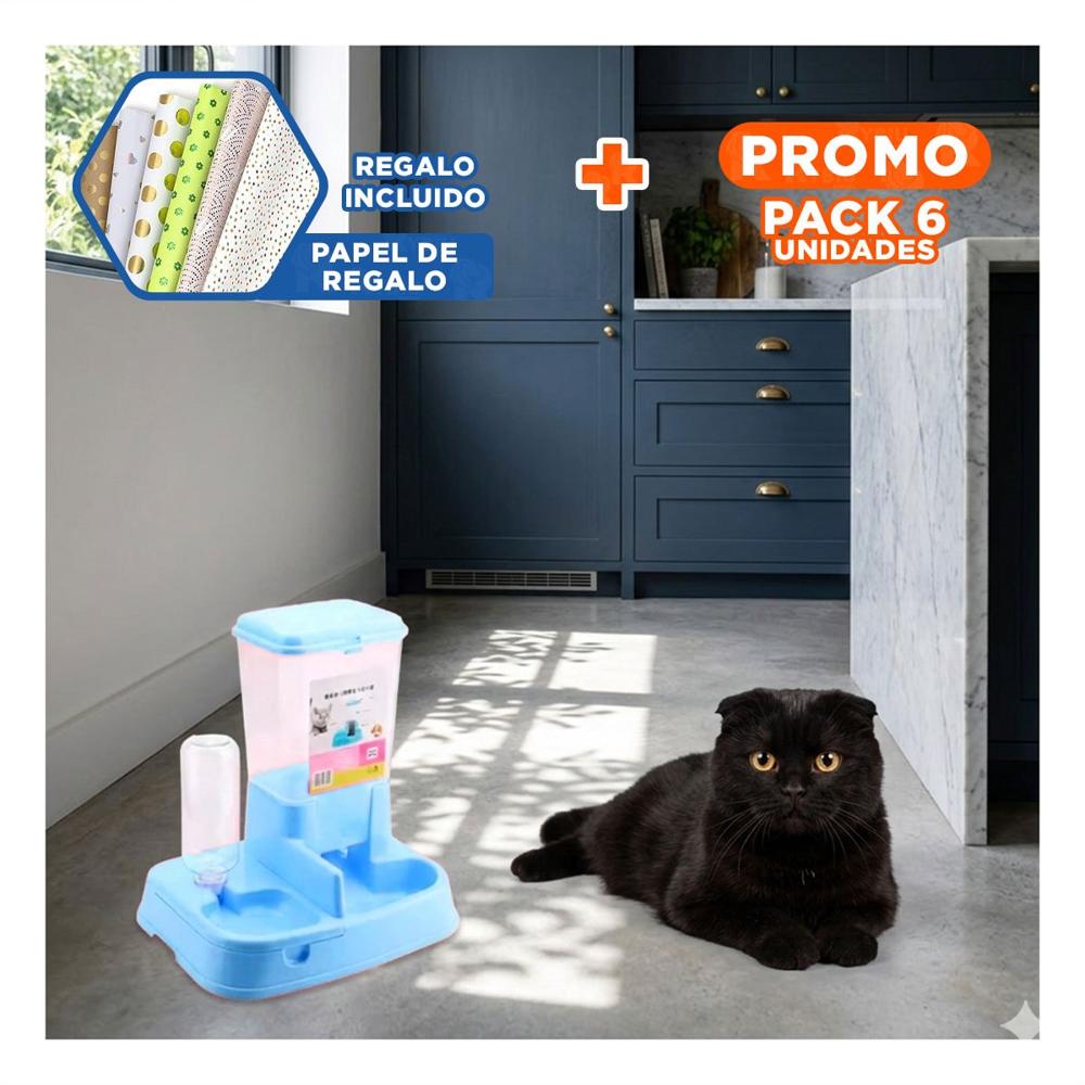Pack6 Base Doble Celeste para Mascota Comoda y Segura Reforzada Y+Papel Regalo
