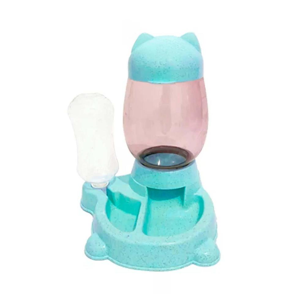 Comida y Bebida Pet Gato Blanco Celeste Facil de Limpiar Y+Papel Regalo