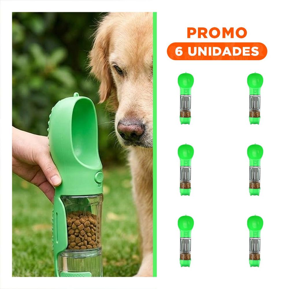 Pack6 Implemento 4 en 1 Dispensador con Bolsita Verde Mediano Moderno