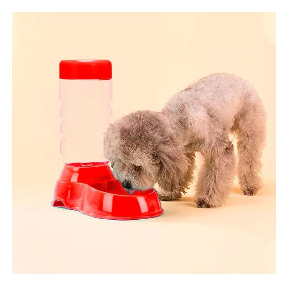 Bebedero Automatico Rojo para Mascota Practico y Resistente y Firme
