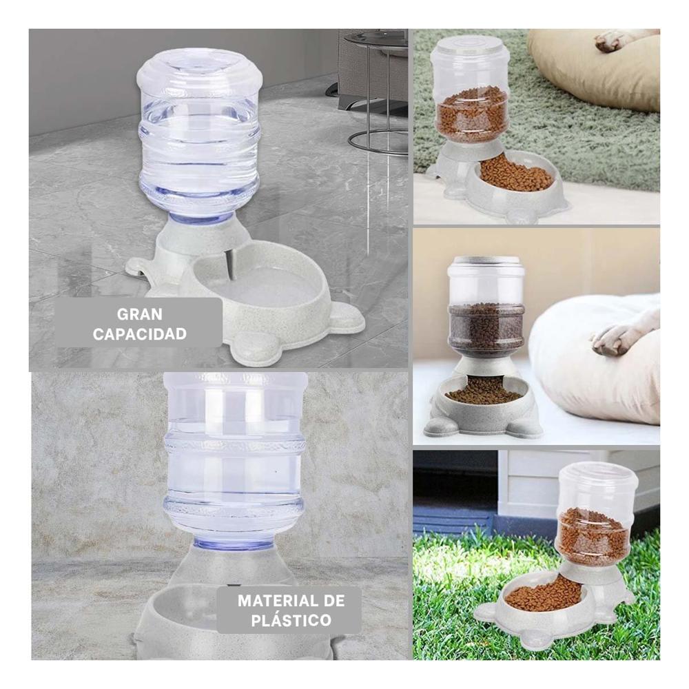 Unidad de Agua para Perro Circular con Bidon de Plastico Plomo Y+Post It