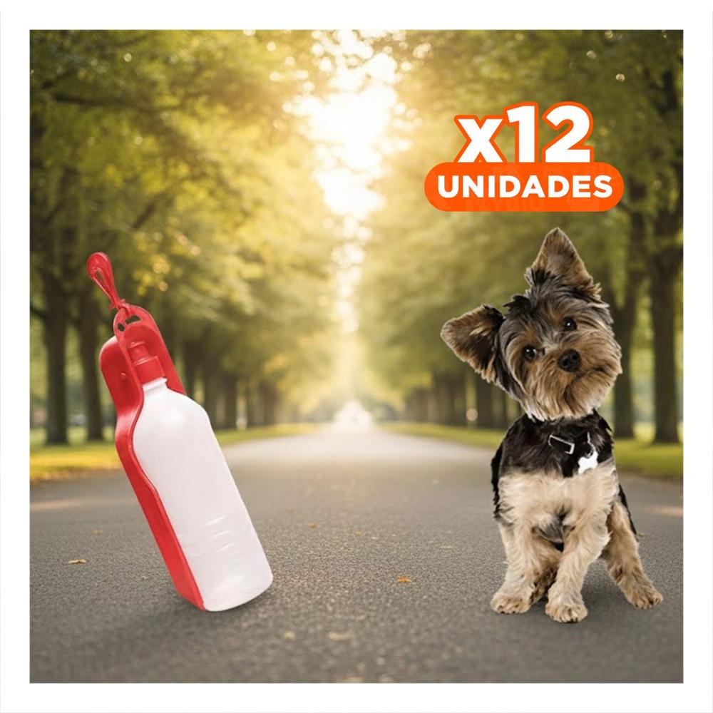 Pack12 Recipiente Funcional Rojo para Perro con Formato Practico