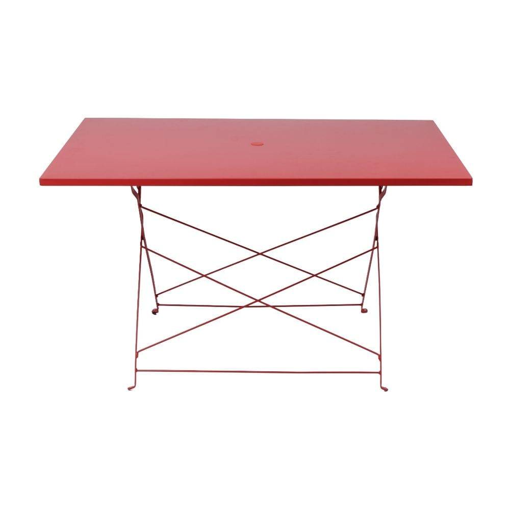 Mesa Plegable Terracota Naranja 70x71x110cm