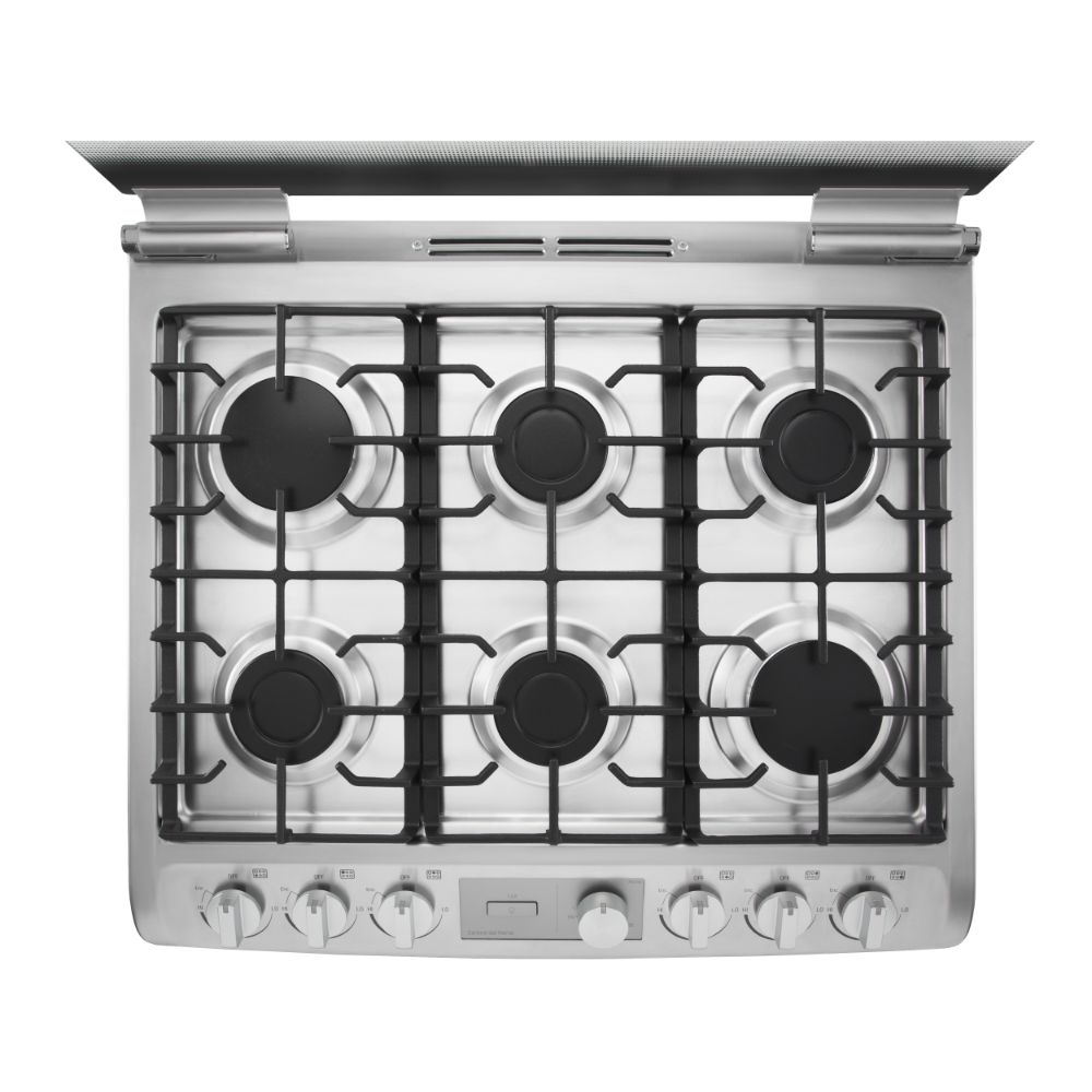 Cocina a Gas LG RSG314M con 6 Hornillas Plateada | Oechsle.pe - Oechsle