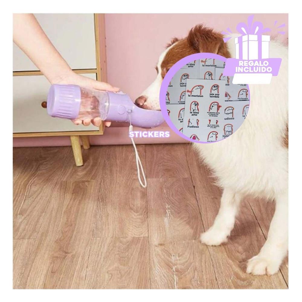 Frasco Funcional Gato Lila para Uso Escolar Y+Regalo Sticker