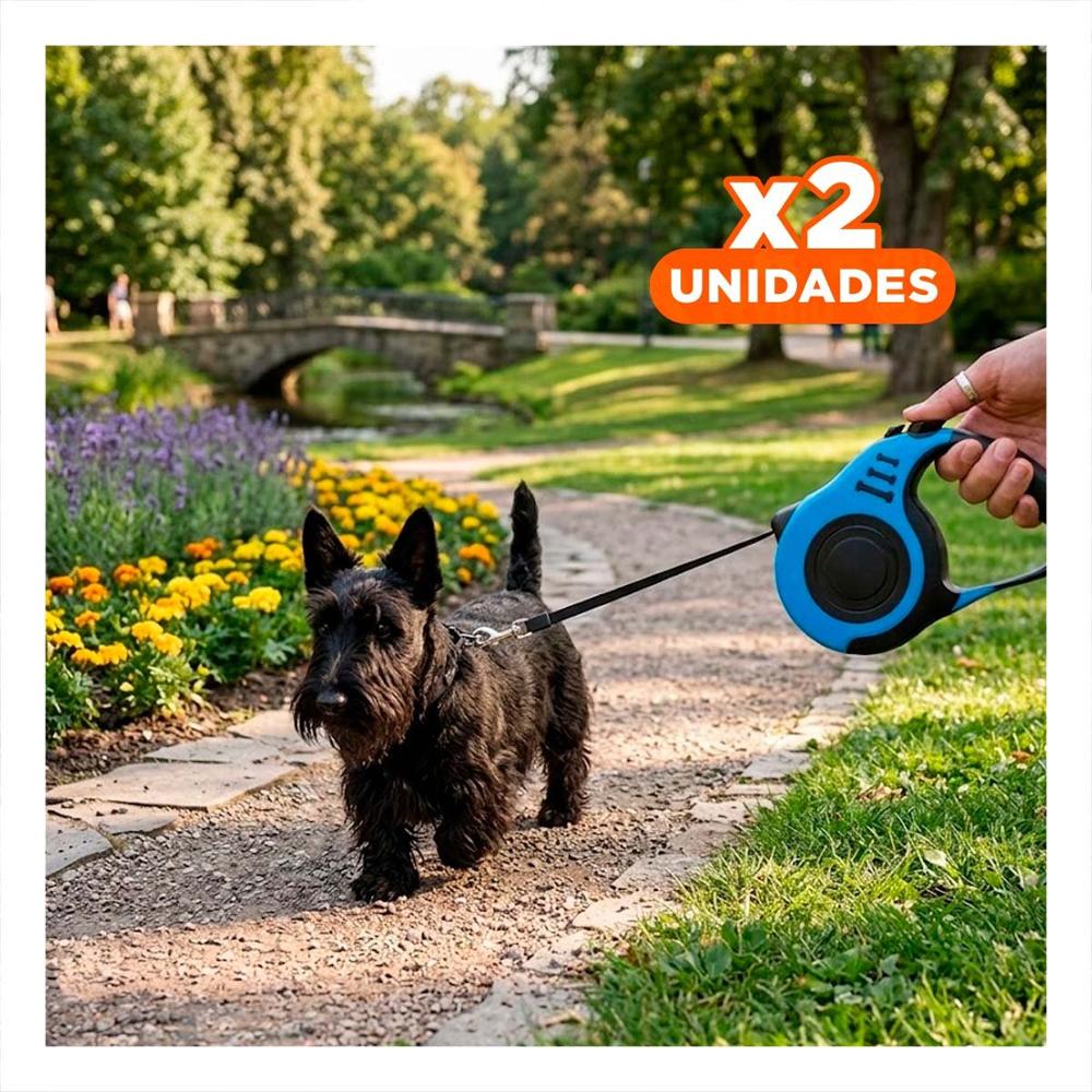 Pack2 Filamento Segura Azul 3 metros para Perros con Extension Uso Diario Y+Regalo Sticker