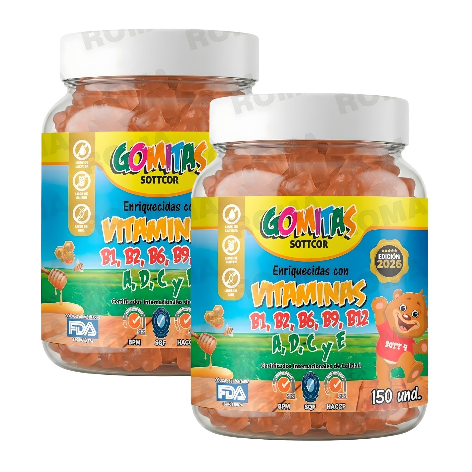 PACK 2 MULTIVITAMINAS NIÑOS 300 UND SOTTCOR LABS