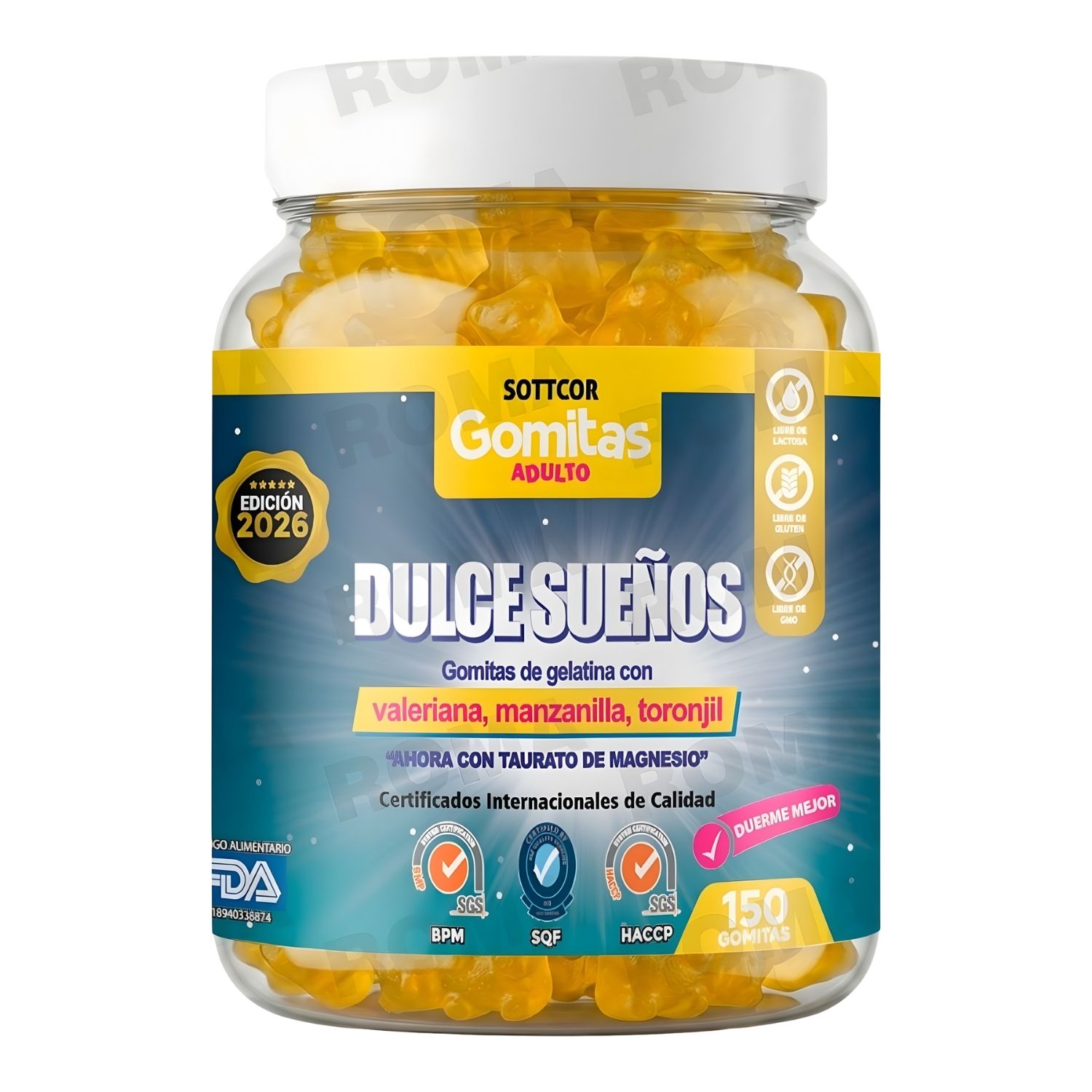 GOMITAS DULCES SUEÑOS CON VALERIANA 150 UND SOTTCOR LABS