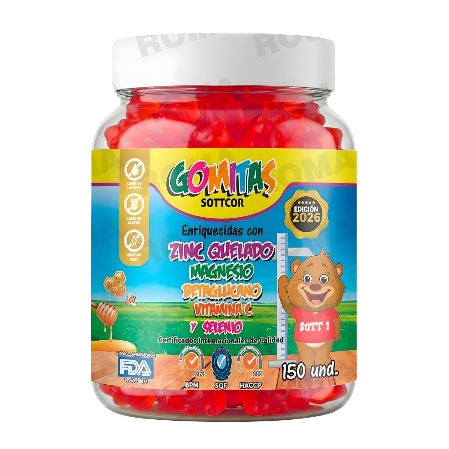 GOMITAS ZINC NIÑOS 150 UND SOTTCOR LABS