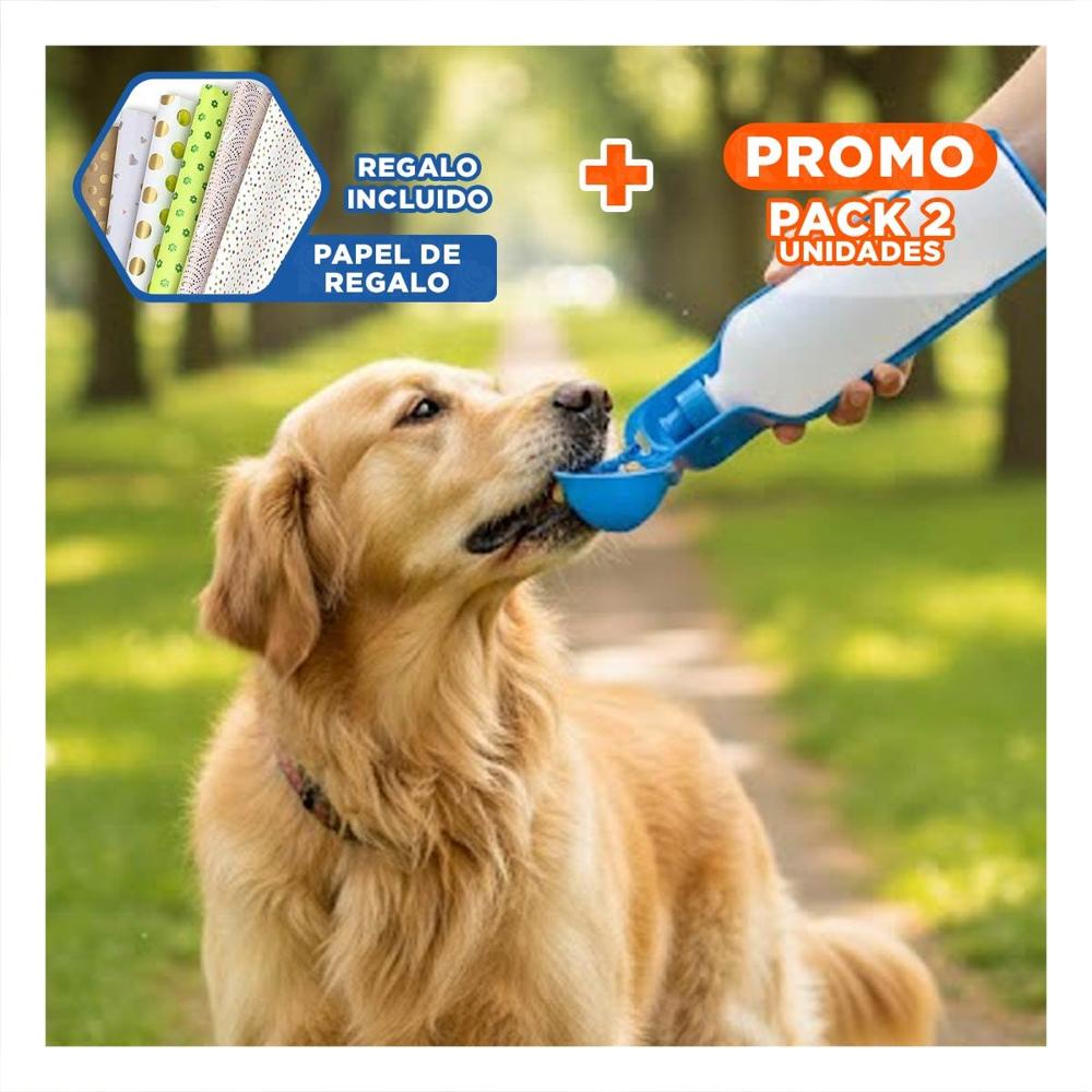 Pack2 Producto Compacto Celeste para Mascota con Dispensador Practico Diario Y+Papel Regalo