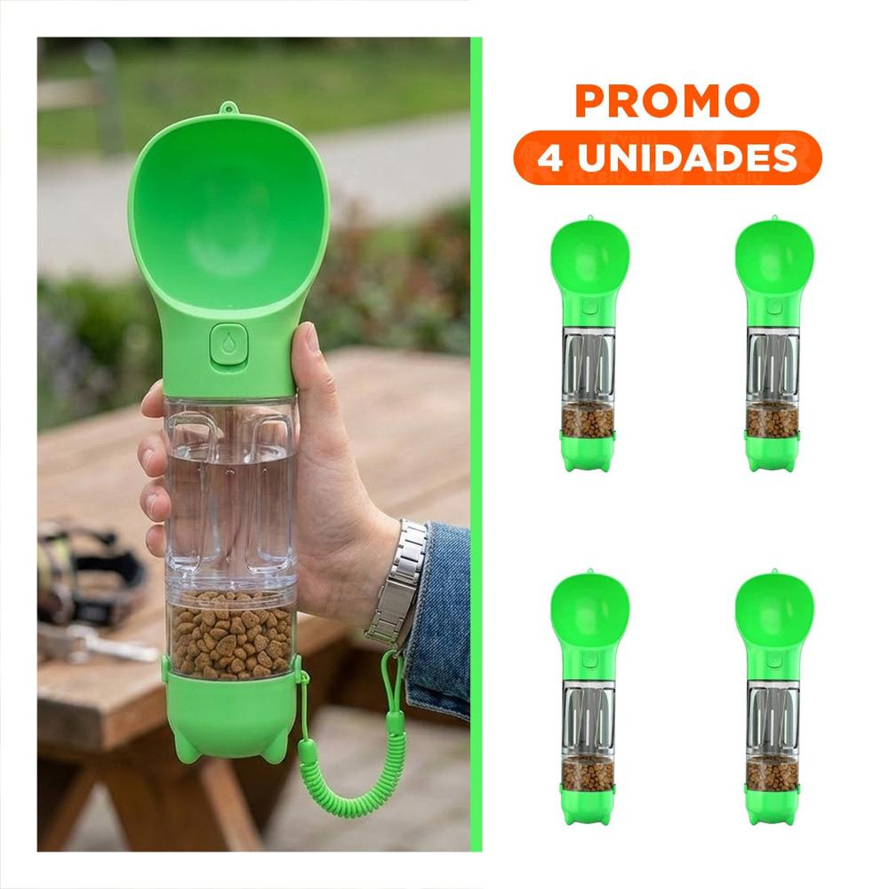 Pack4 Complemento 4 en 1 Dispensador con Bolsita Verde Mediano Practico Y+Regalo Sticker