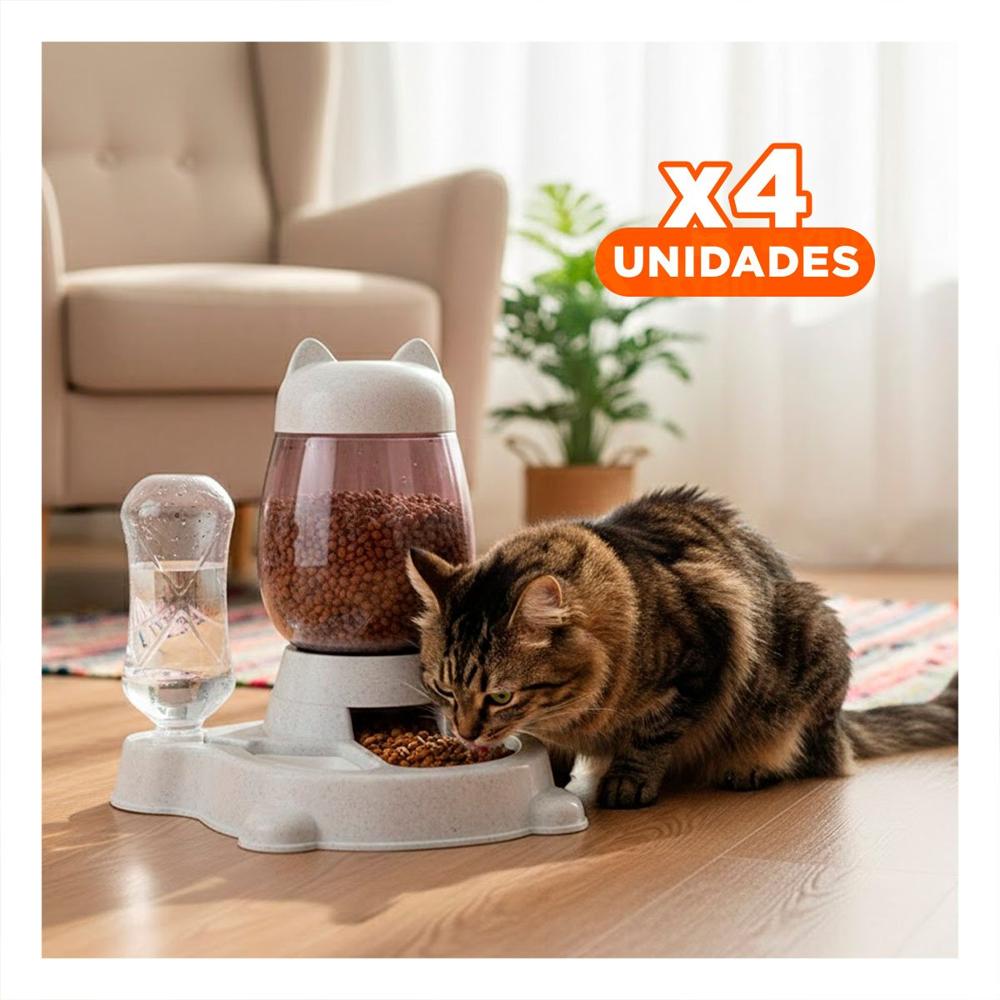 Pack4 Alimento Combinado Pet Gato Blanco Blanco Practico