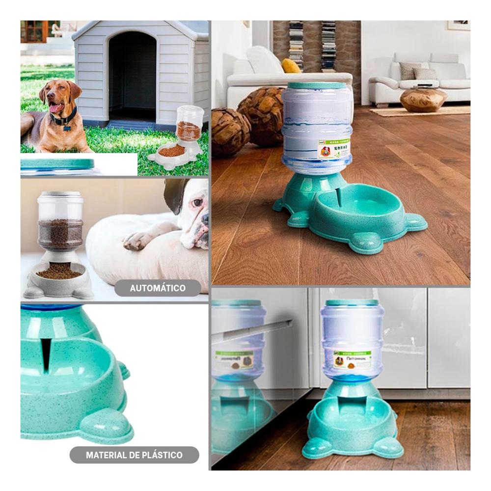 Unidad de Agua para Perro Circular con Bidon de Plastico Verde Y+Post It