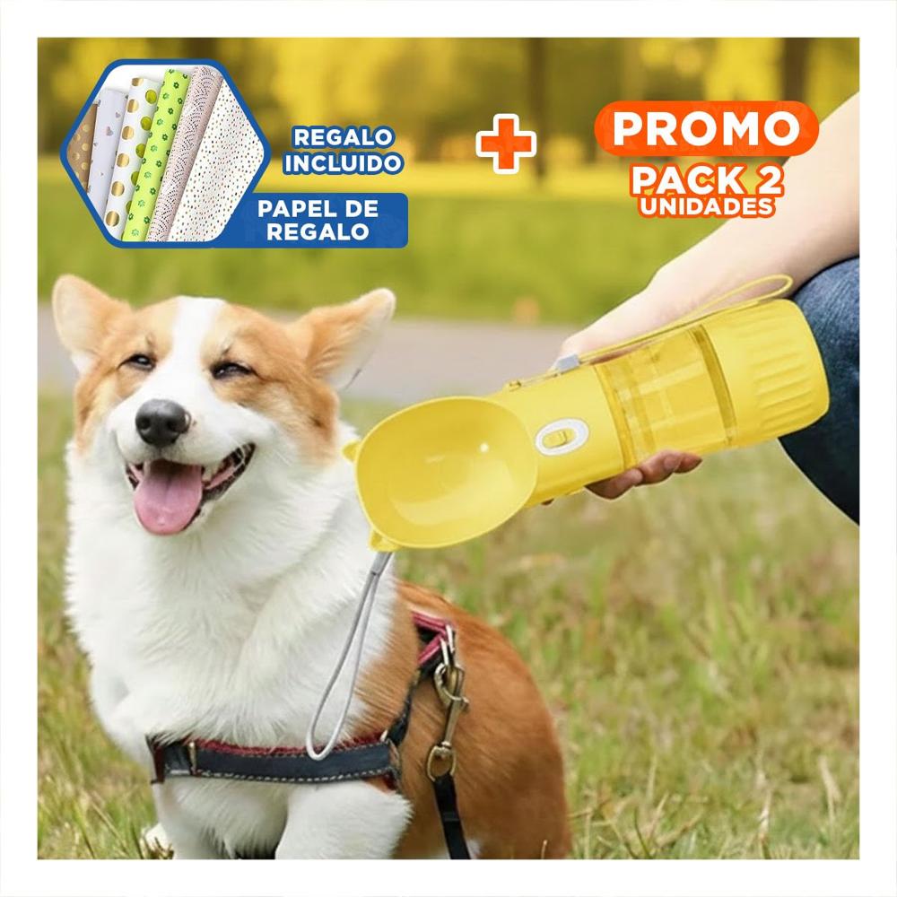 Pack2 Envase Practico Gato Amarillo para Cartera Pequena Y+Papel Regalo