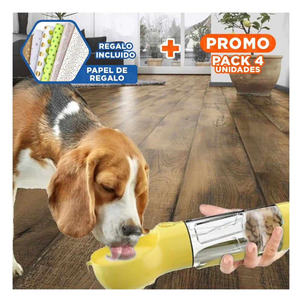 Pack4 Kit Portatil 4 en 1 Dispensador con Bolsita Amarillo Mediano Y+Papel Regalo