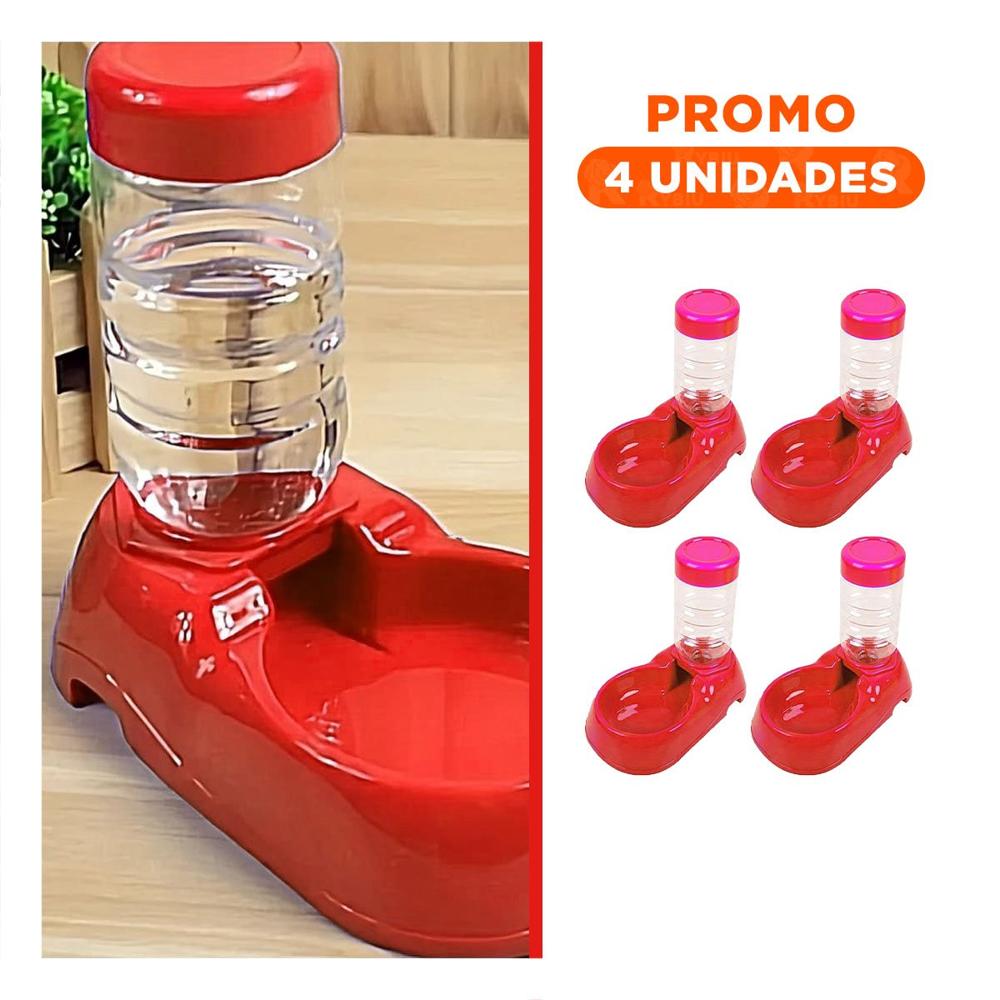 Pack4 Modulo de Agua Rojo para Mascota Comodo y Practico y Resistente Y+Regalo Sticker
