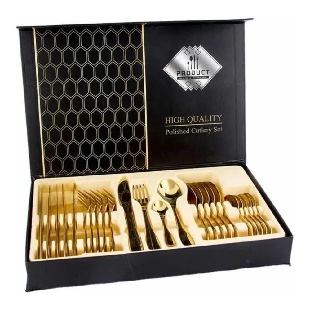 Set de Cubiertos Acero Inoxidable 24 Piezas