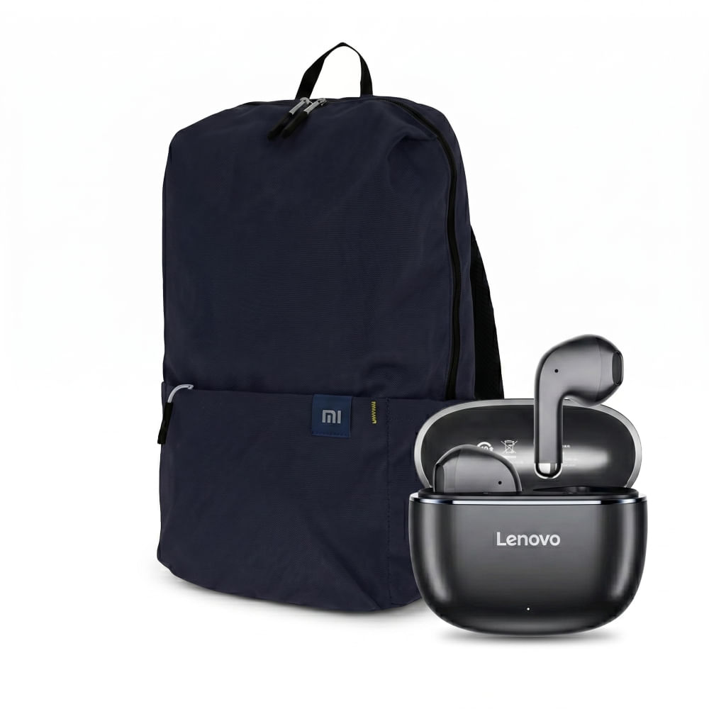 LENOVO AUDIFONO BT TA120 NEGRO y XIAOMI MI CASUAL DAYPACK NEGRO