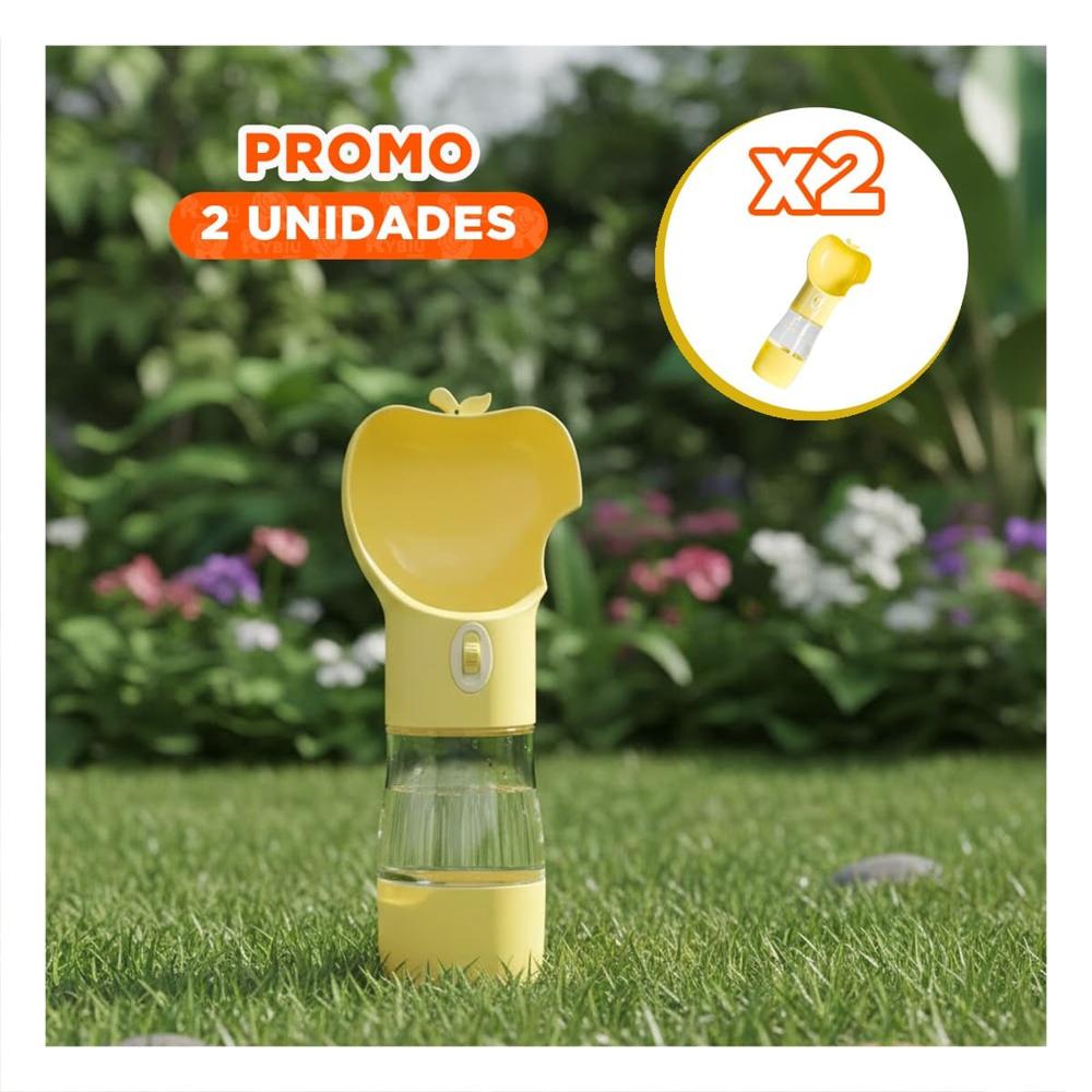 Pack2 Recipiente Compacto Amarillo Tipo Manzana Y+Regalo Sticker