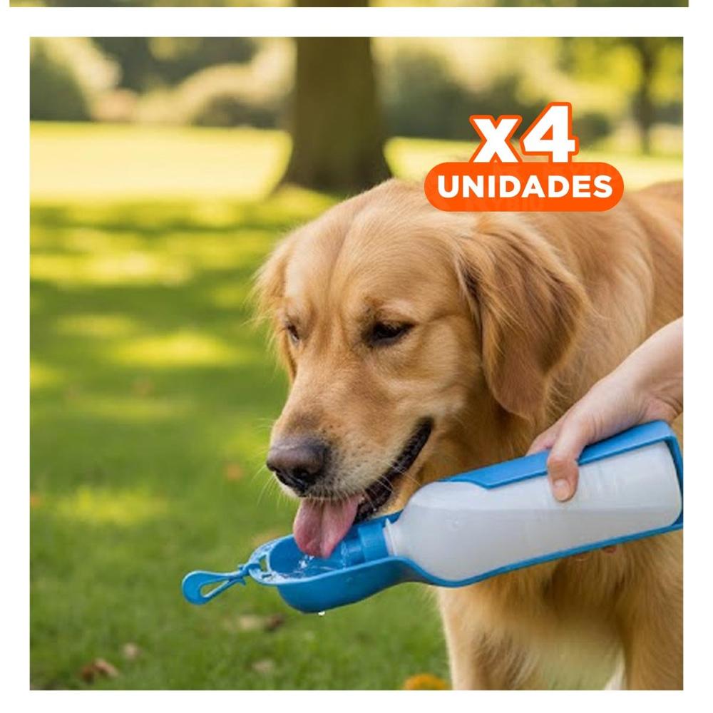 Pack4 Accesorio Compacto Celeste para Mascota en Paseos y Viajes