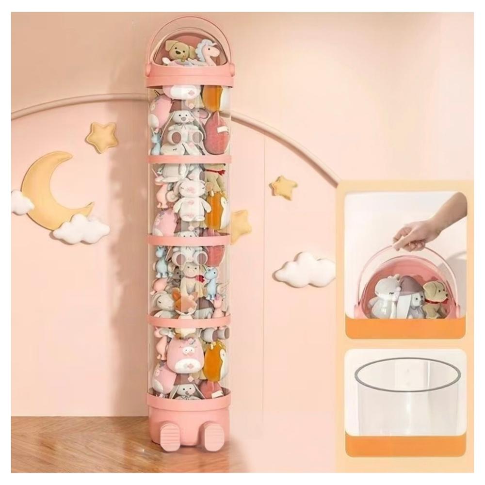 ORGANIZADOR DE PELUCHES VERTICAL  COLOR ROSADO