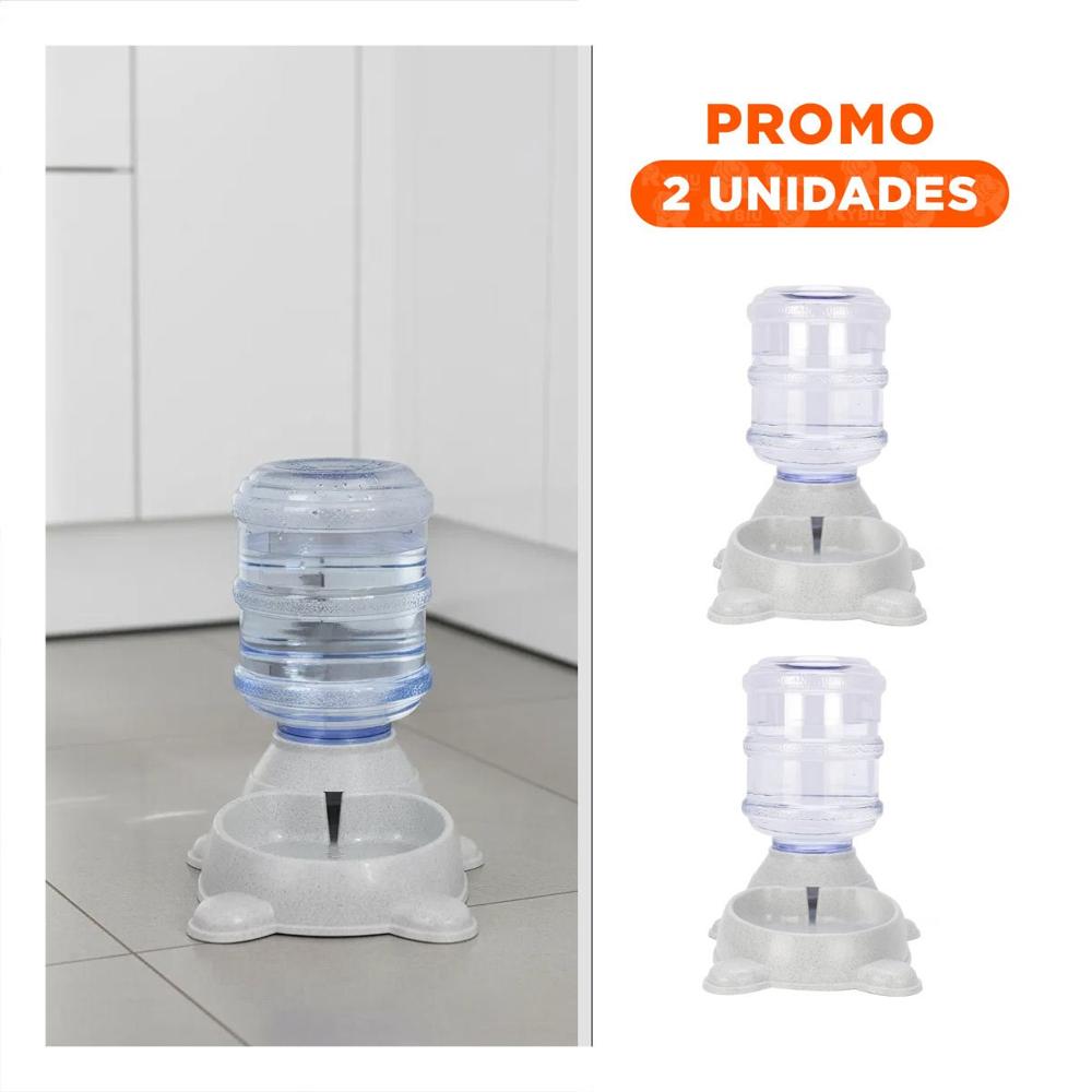 Pack2 Sistema Practico para Perro Circular con Bidon de Plastico Plomo