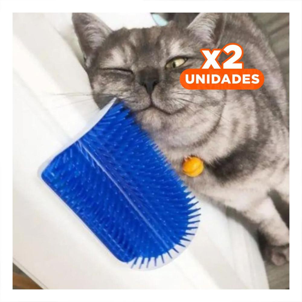 Pack2 Area para Gatos Esquinero con Hierba Azul Confortable Y+Regalo Sticker