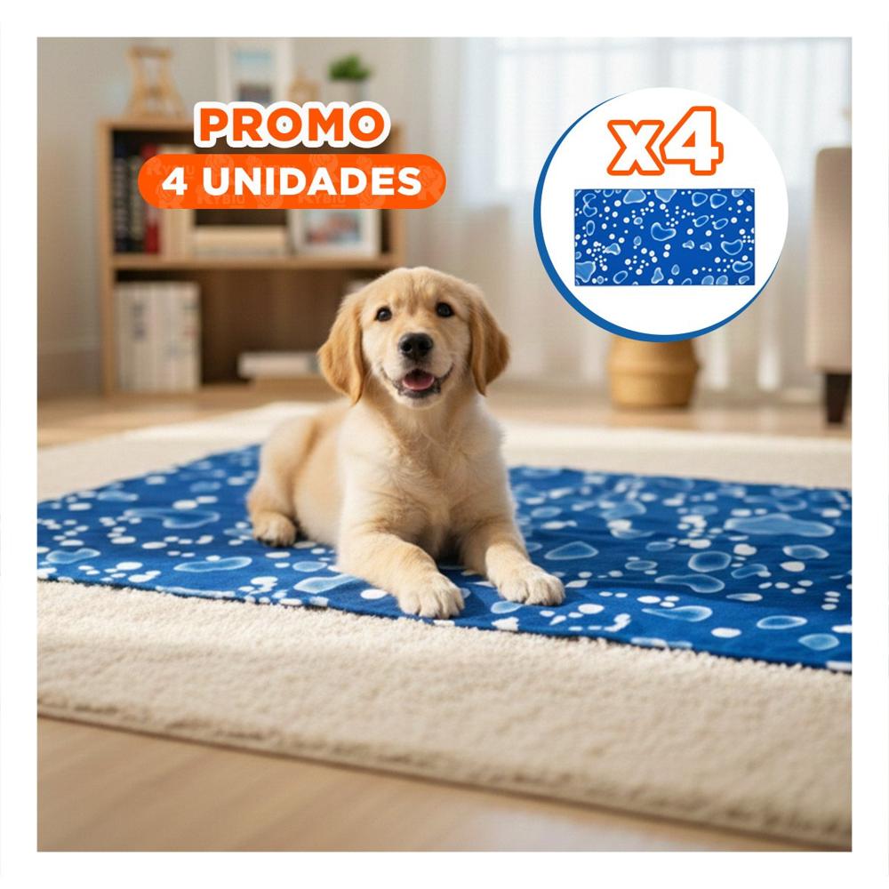 Pack4 Alfombra Disenada para Controlar Temperatura 50x90cm L Azul Estilo Burbujas