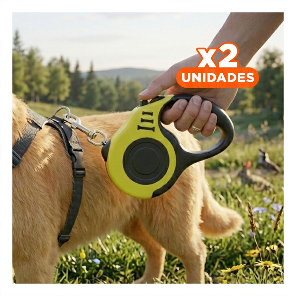 Pack2 Filamento Segura Amarillo 5m para Perros con Extension de Uso Diario Y+Regalo Sticker