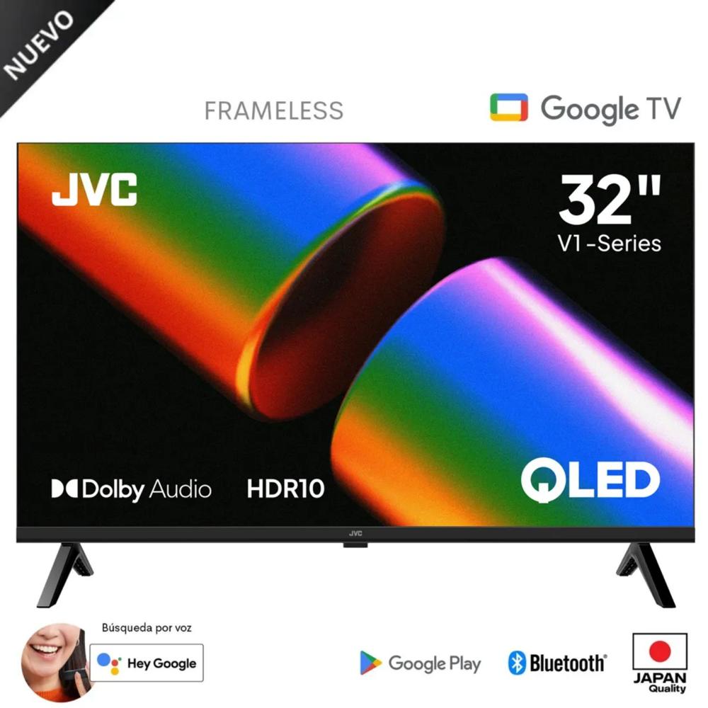 Televisor JVC 32 QLED HD Google Tv LT-32KM1584 Smart Tv