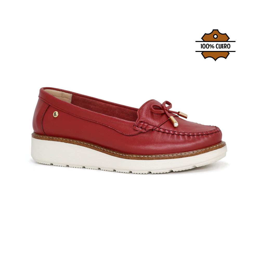 Mocasines Casuales Mujer JA26Q2-MS860 Rojo 39