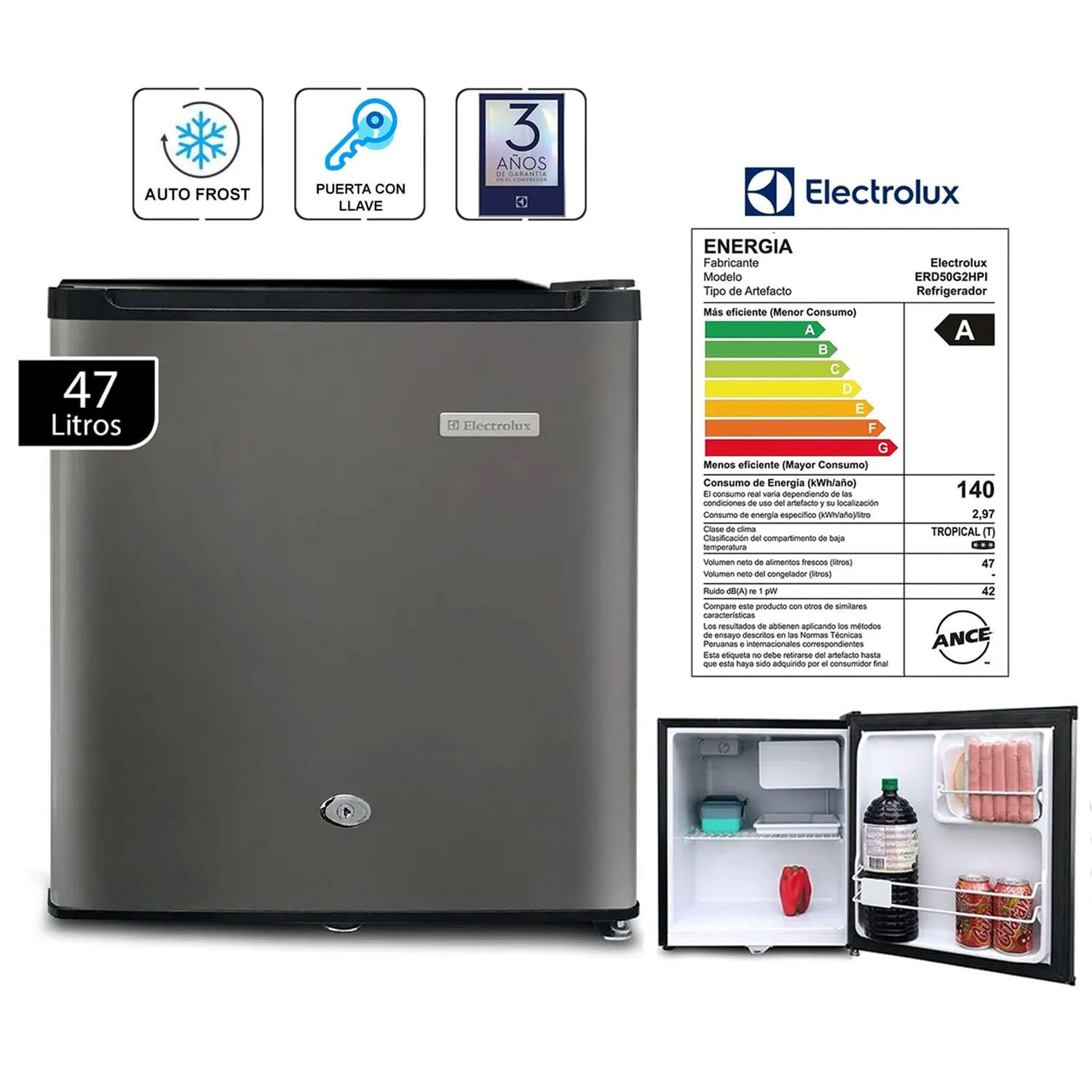 Frigobar Electrolux ERD50G2HPI 47LT Inox