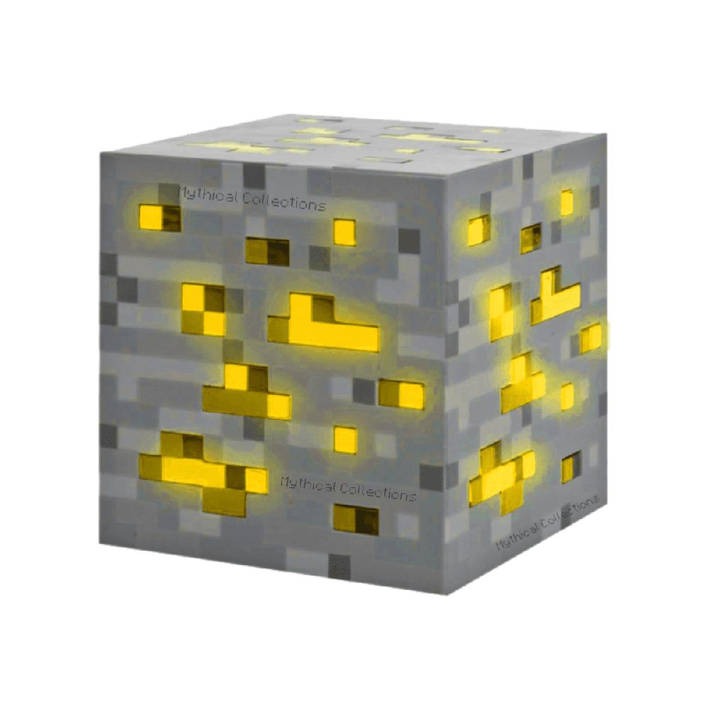 Lampara de Bloque de Mineral Oro Estilo Minecraft