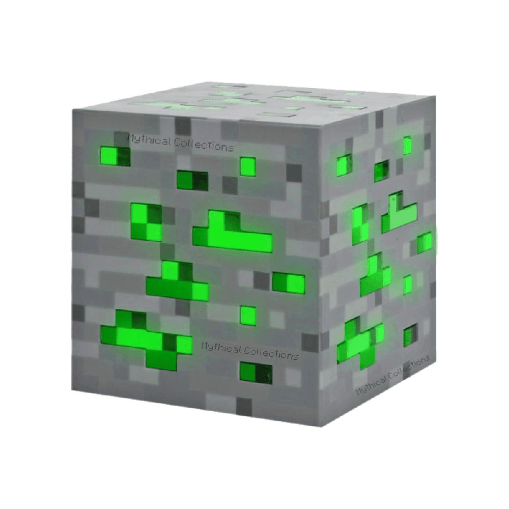 Lampara de Bloque de Mineral Esmeralda Estilo Minecraft