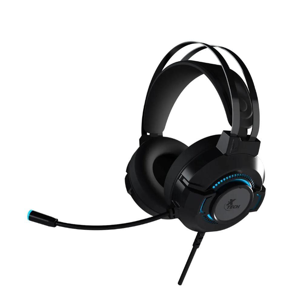 Audífonos Gamer Xtech XTH-565 Con Micrófono Y Luz Led Negro