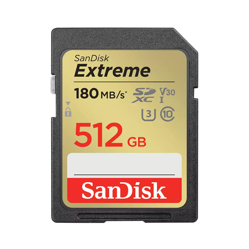Memoria SD Sandisk 512GB Extreme - R180mb - W130mb