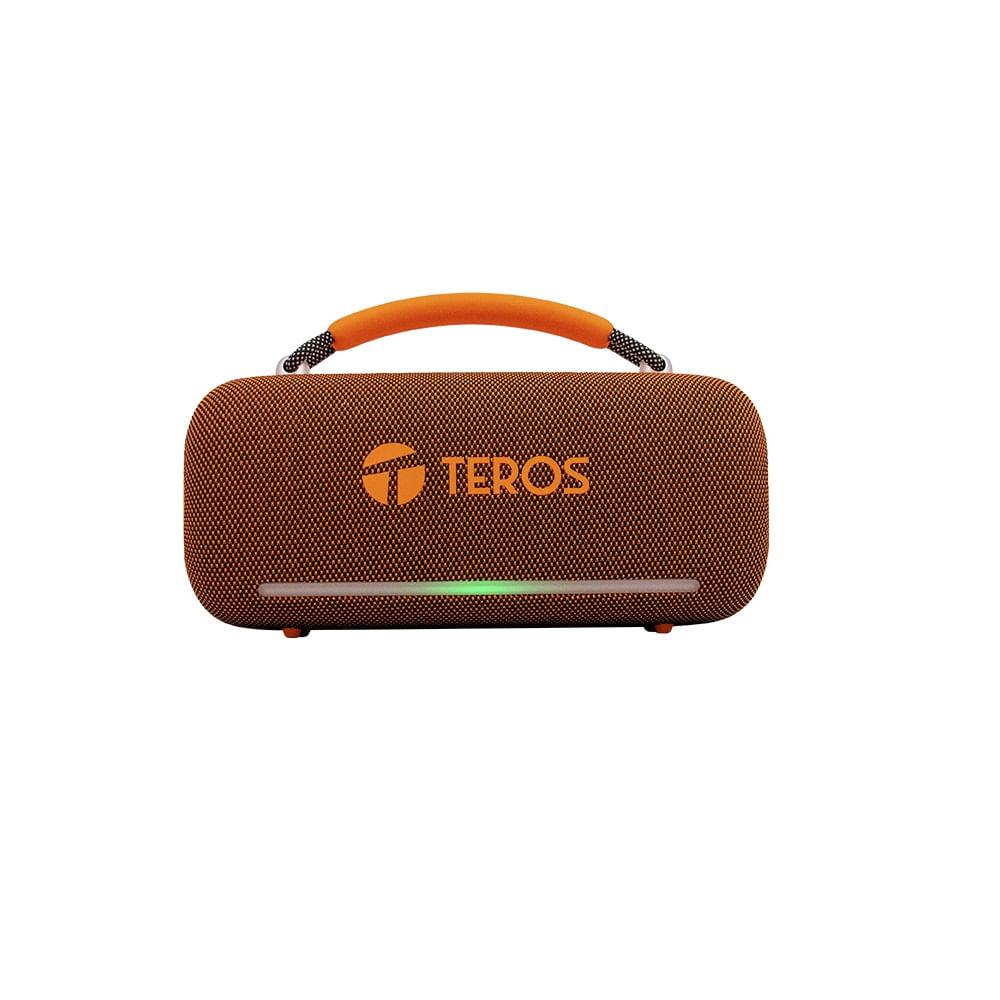 Parlante Teros Vibes VB-6049 60W Inalámbrico BT 5.3 4000 MAH USB Luces LED Naranja