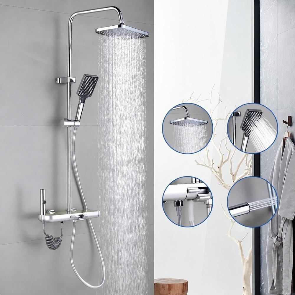 Ducha Multifuncional Premium 4 en 1 de acero inoxidable con 