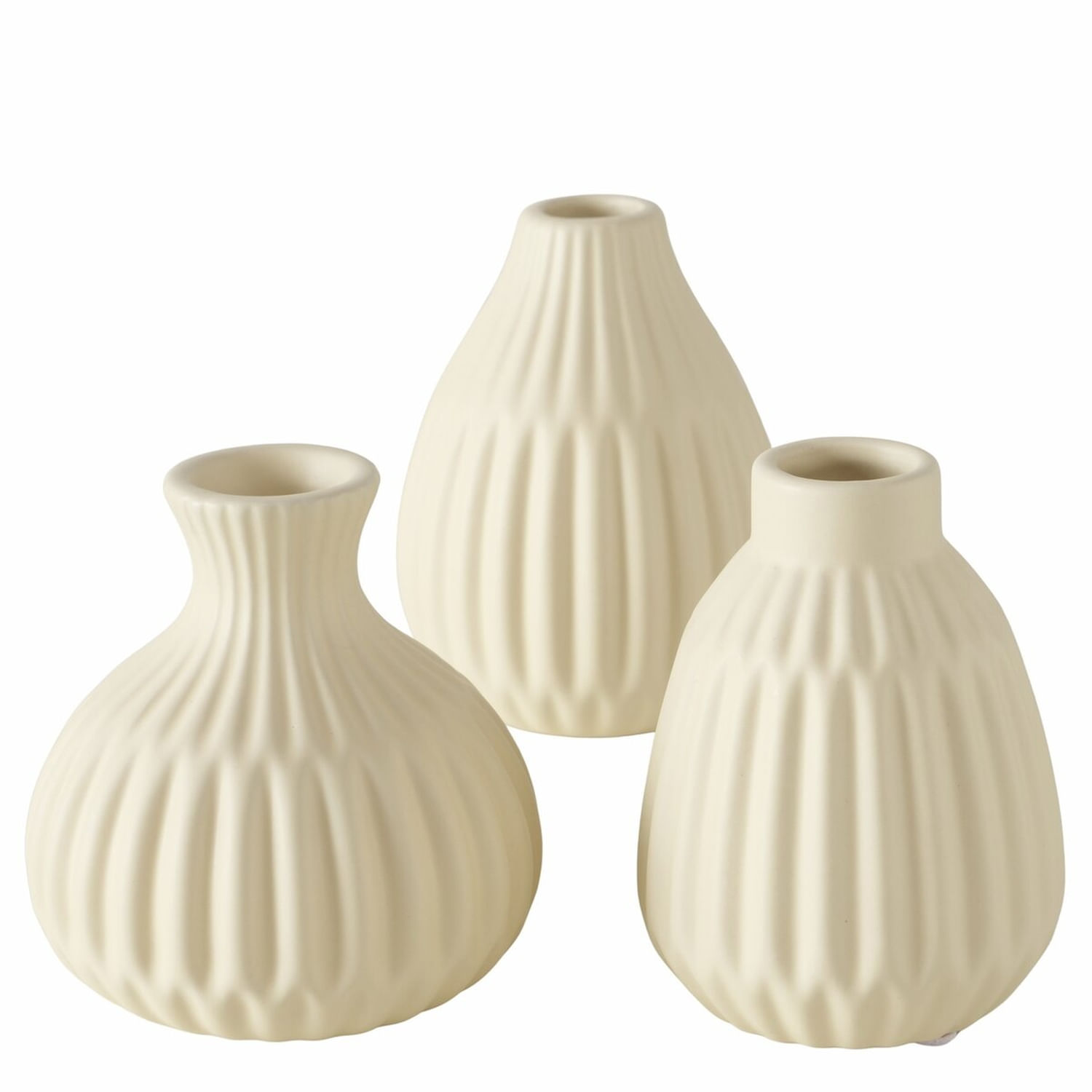 Florero Beige Redondo 12 Cm