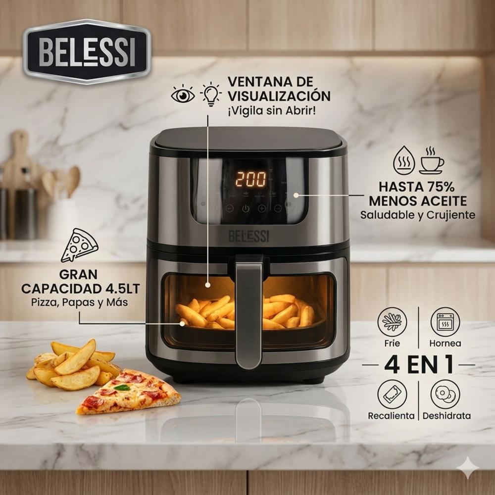 Freidora de Aire Belessi BLSE003 4.5L 2400W