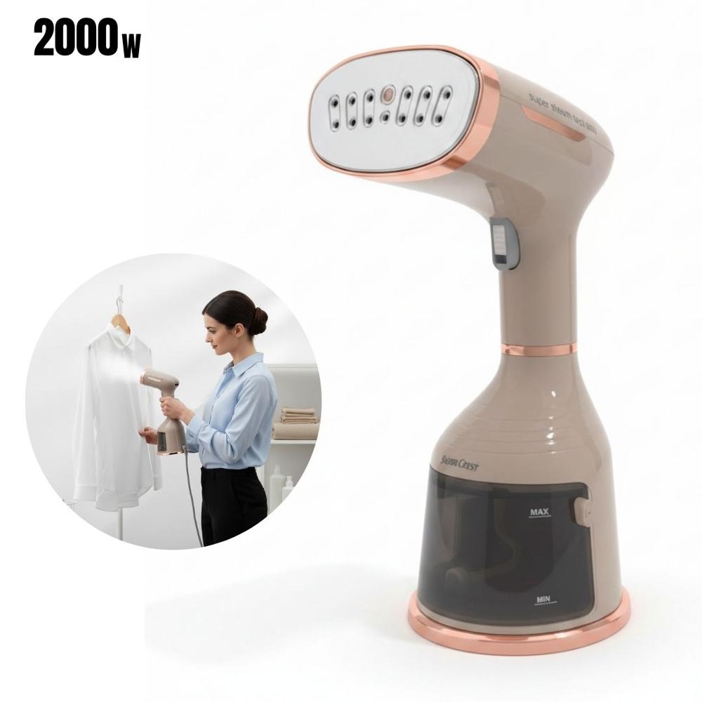 Plancha de Vapor Portátil SC-9759 para Ropa 2000W Planchado Vertical y Horizontal Beige