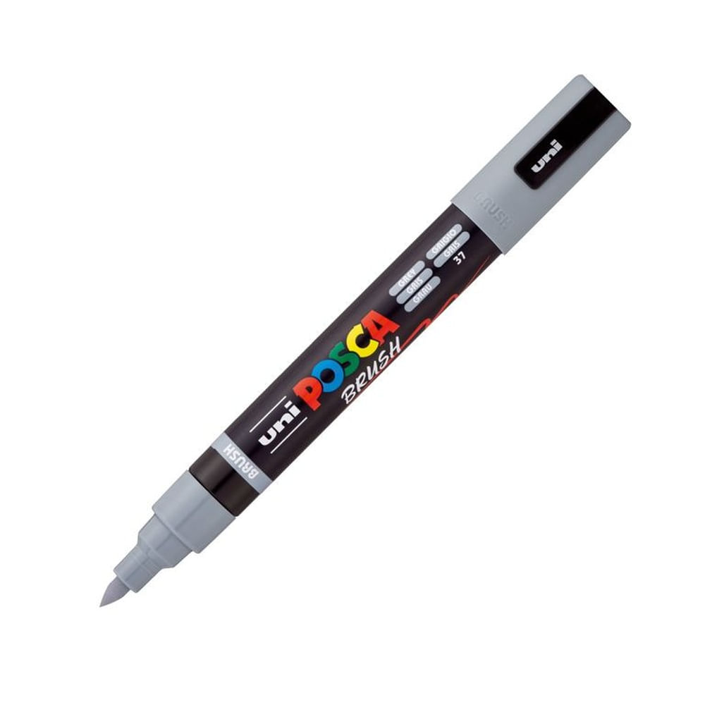POSCA Marcador Punta Brush PC-5BR Gris