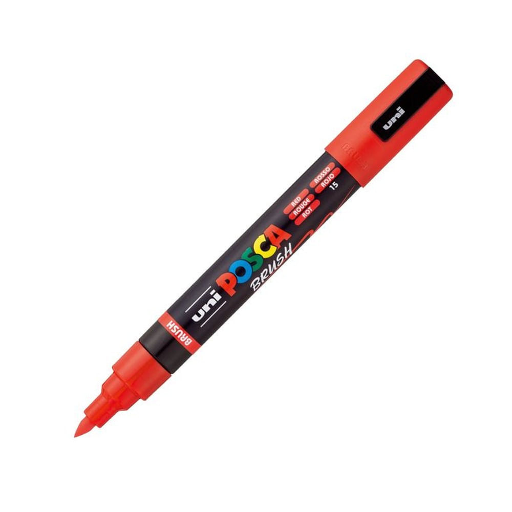 POSCA Marcador Punta Brush PC-5BR Rojo