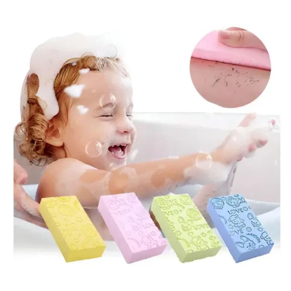 PACK 3 ESPONJA DE BAÑO SACA MUGRE EXFOLIANTE ADULTOS NIÑOS Y BEBES