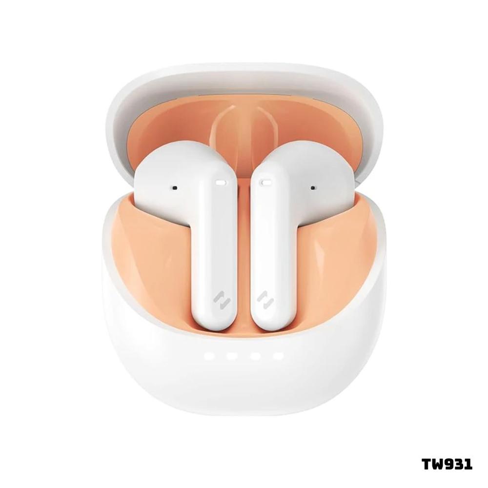 AUDIFONOS BLUETOOTH HAVIT TW931 MINI SIZE - BLANCO Y NARANJA